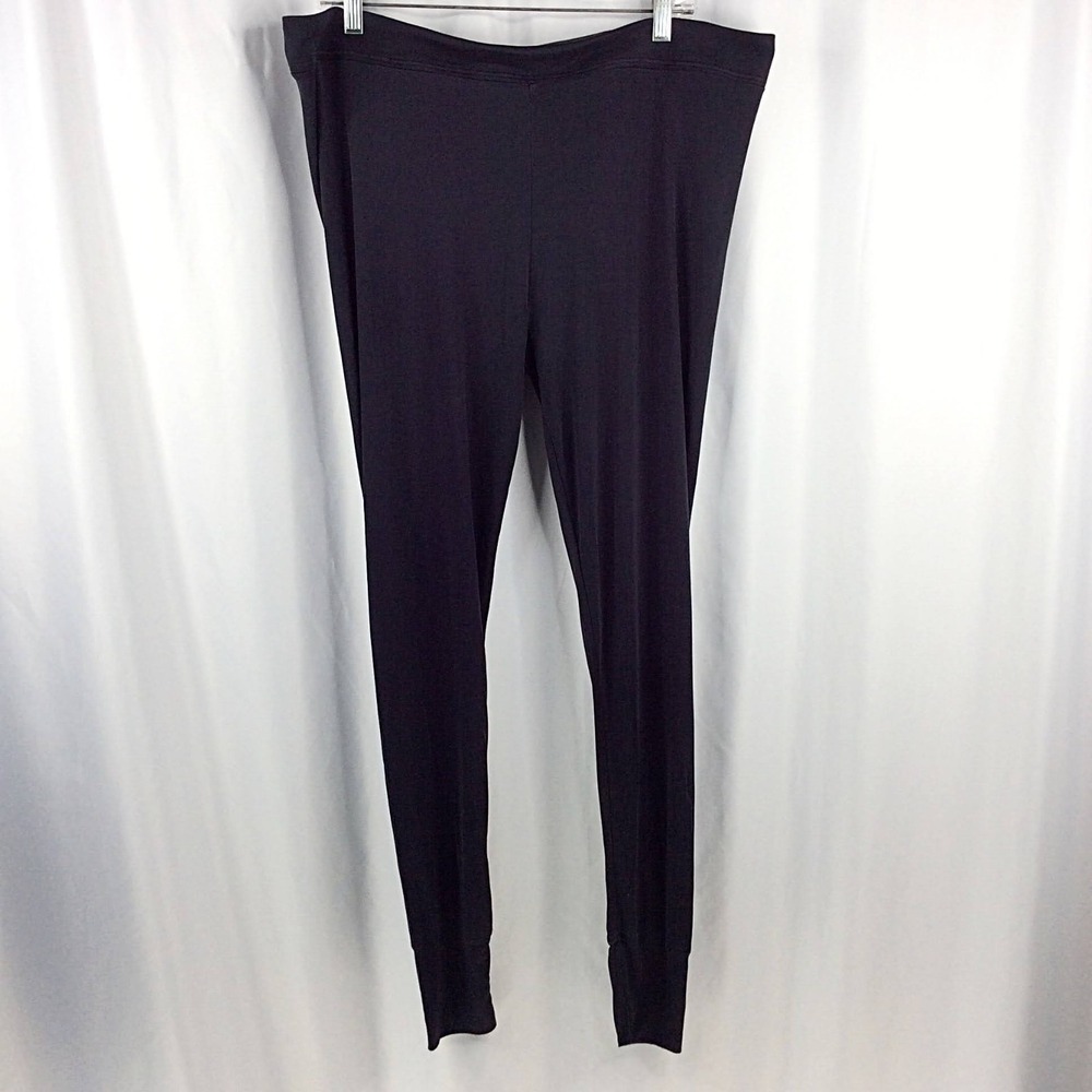 Lands End 100% Silk Base Layer Pants Women's Size XL 18/20 Gray Lightweight